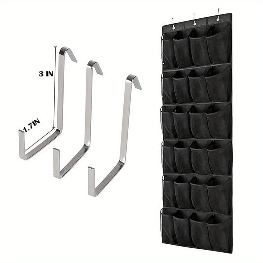 Breathable Storage Bag Rack 24 Large Mesh Pockets Hanging Shoe Organizer
