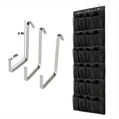 Breathable Storage Bag Rack 24 Large Mesh Pockets Hanging Shoe Organizer