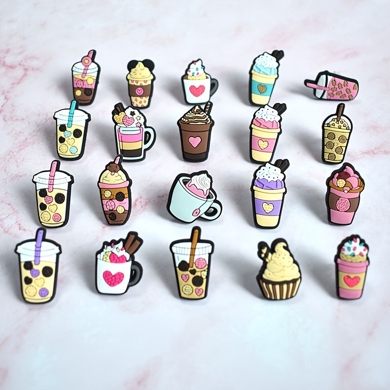 20PCS Mexican Concha Iced Coffee Cup Straw Toppers
