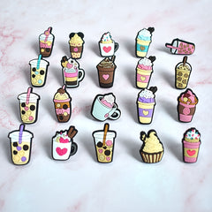 20PCS Mexican Concha Iced Coffee Cup Straw Toppers