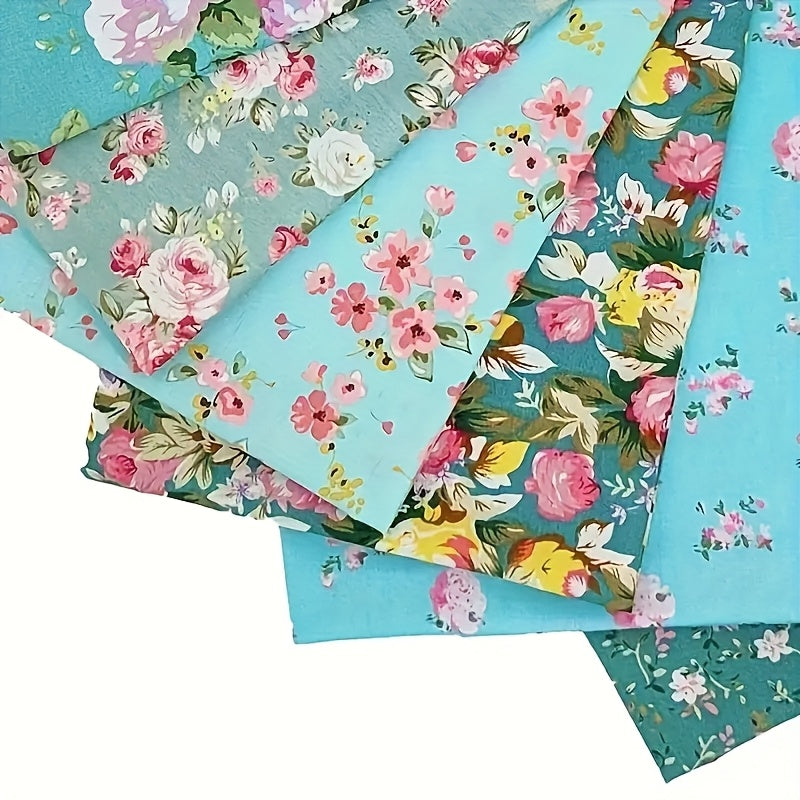 8pcs Floral Fabric Squares Precut Quilting Patchwork High Craft Material