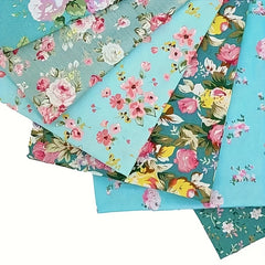 8pcs Floral Fabric Squares Precut Quilting Patchwork High Craft Material