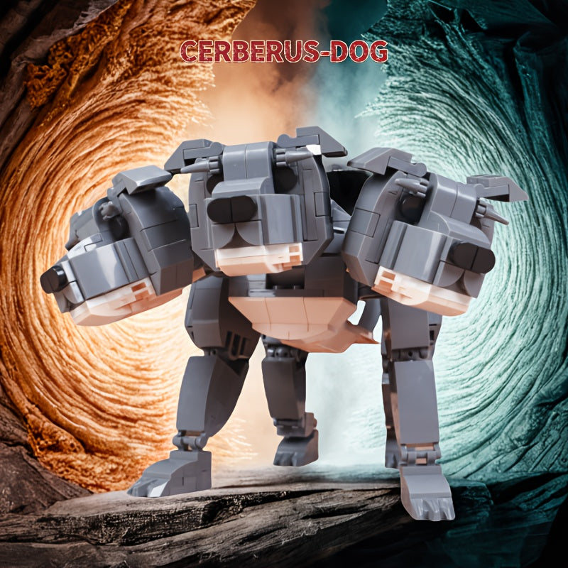 Three Headed Hellhound Building Block Model Toy