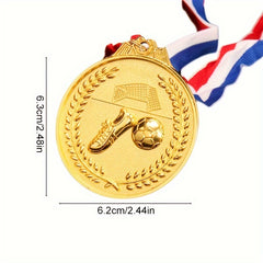 3pcs Zinc Alloy Football Medals Set for Sports Games