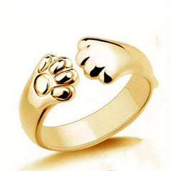 Bear Paw Embrace Open Ring Punk Style For Girls