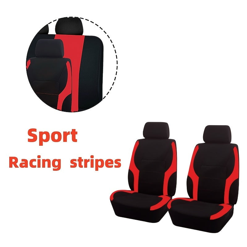 4pcs Mesh Cloth Car Front Seat Cover Set Four Seasons Universal
