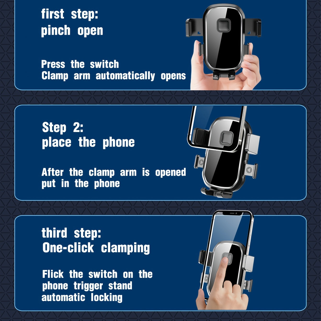 Universal Car Phone Holder for Secure Mounting