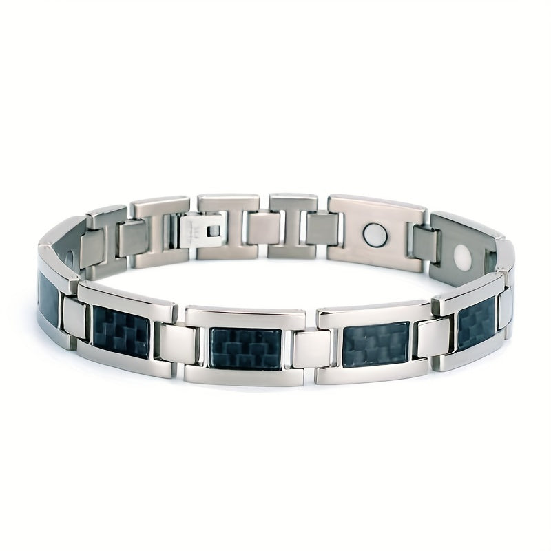 Magnetic Therapy Carbon Fiber Bracelet Stainless Steel Jewelry
