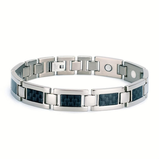 Magnetic Therapy Carbon Fiber Bracelet Stainless Steel Jewelry