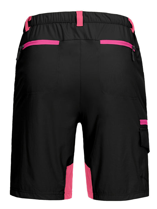 Women's Quick Drying Sports Shorts Zippered Pocket & Elastic Waist