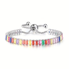 Zircon Tennis Bracelet Adjustable Hand Jewelry