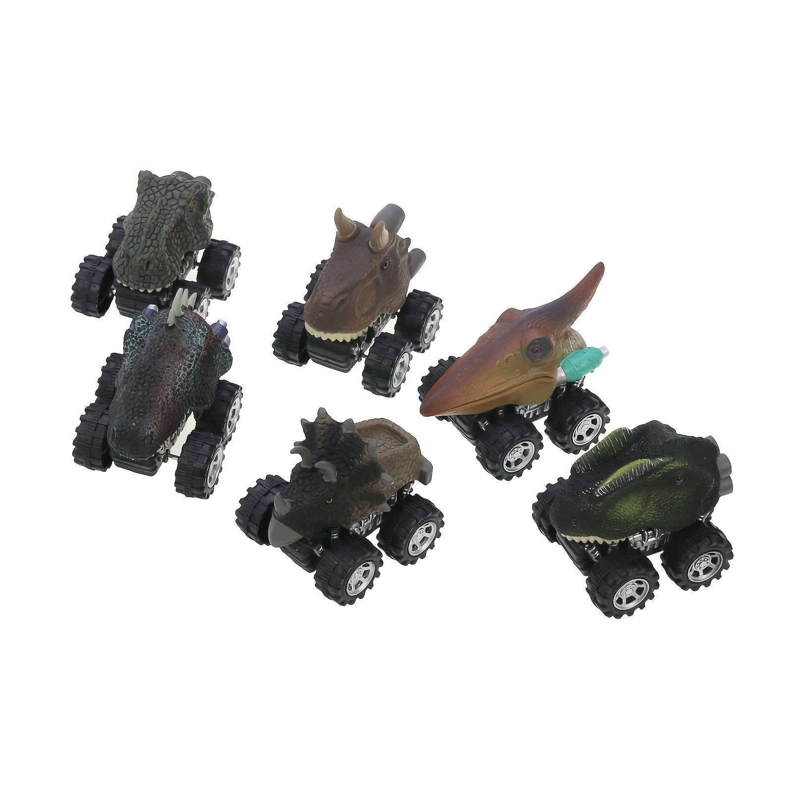 6pcs Pull Back Dinosaur Cars Animal Toys for Boys Girls