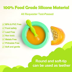 6 Piece Silicone Baby Spoons Set for Toddlers BPA-Free Ages 4 Months