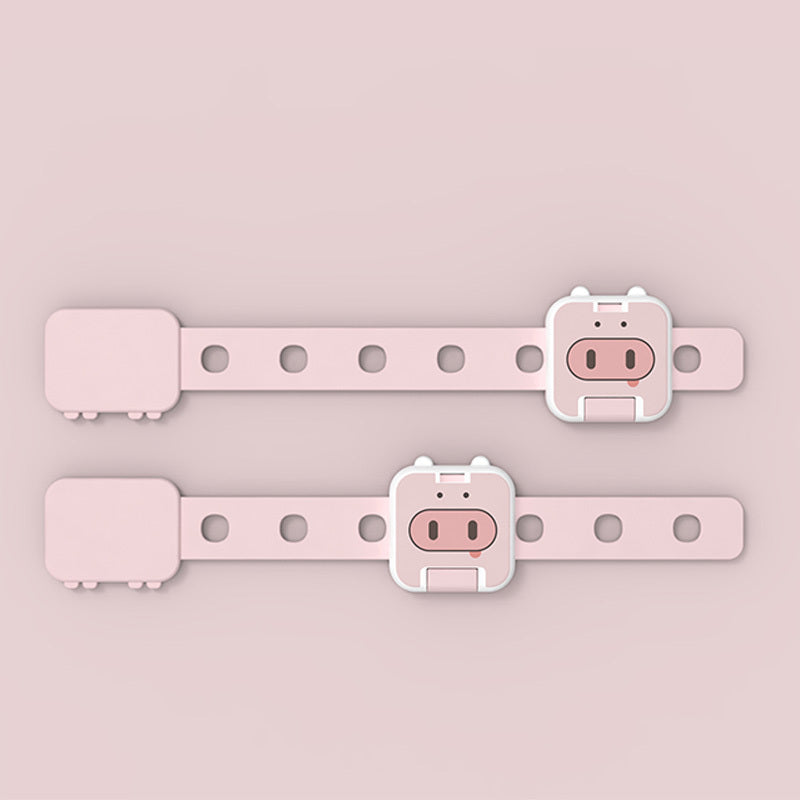 Children Cartoon Safety Lock Adjustable Length No Drilling