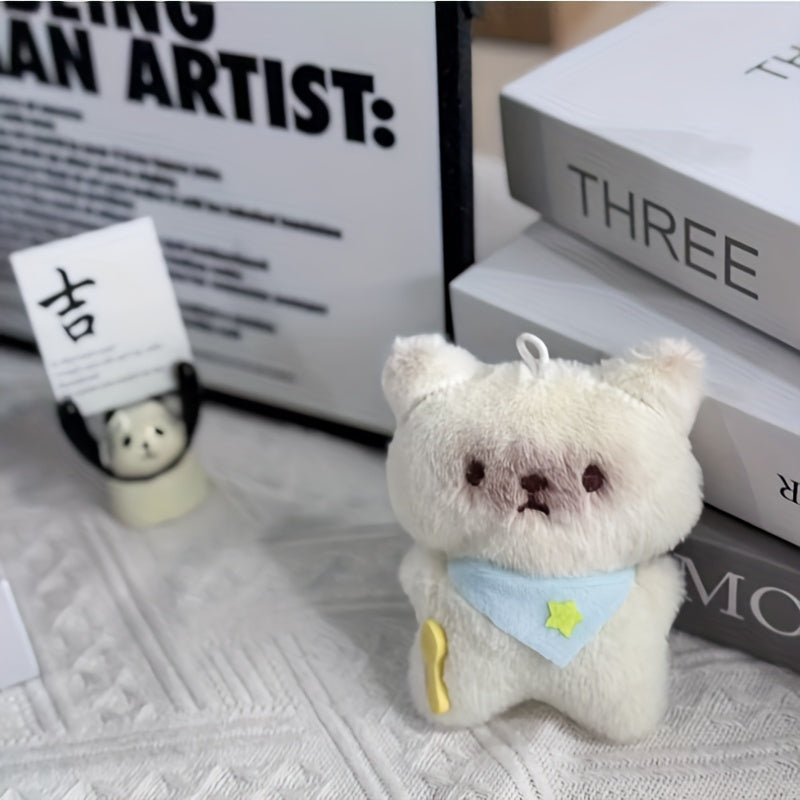 2pcs Mini Plush Kitten Squishy Pendants Soft Fabric Stuffed Animal Dolls