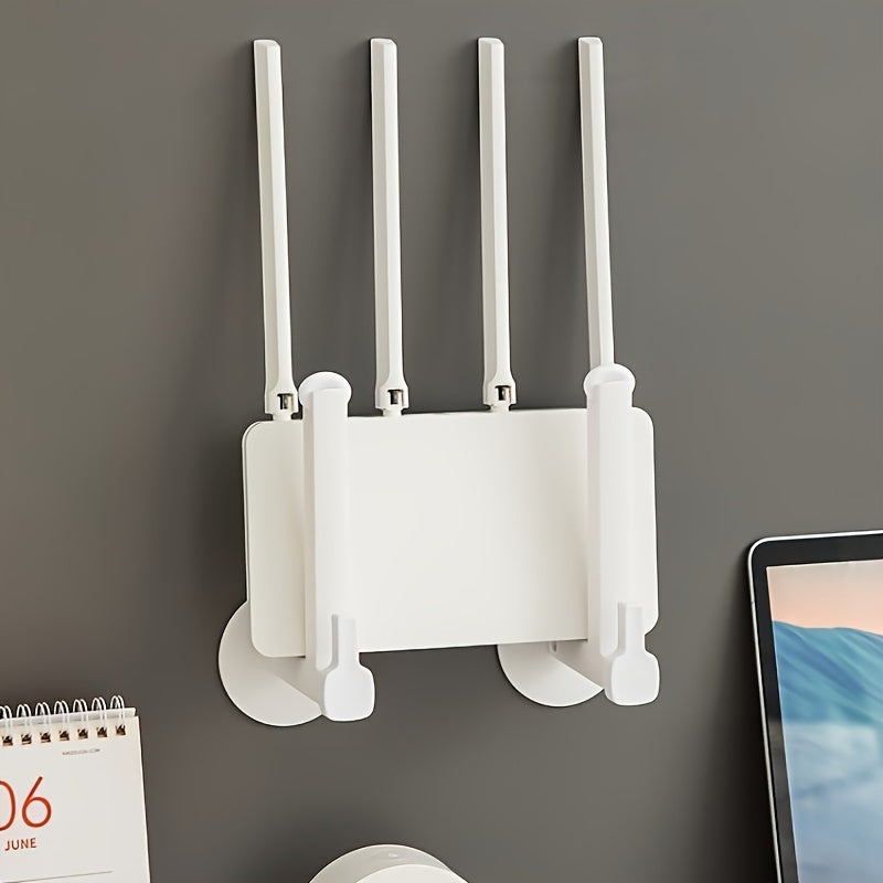 Wall Mounted Storage Rack Router Bracket Bathroom Kitchen Shelf
