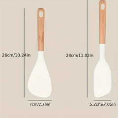 Silicone Cooking Tools Set Non Stick Spatula Soup Spoon Baking Utensils