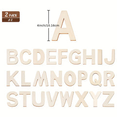 52pc DIY English Letter Decorative Wooden Pieces Self-pasted Shooting Props