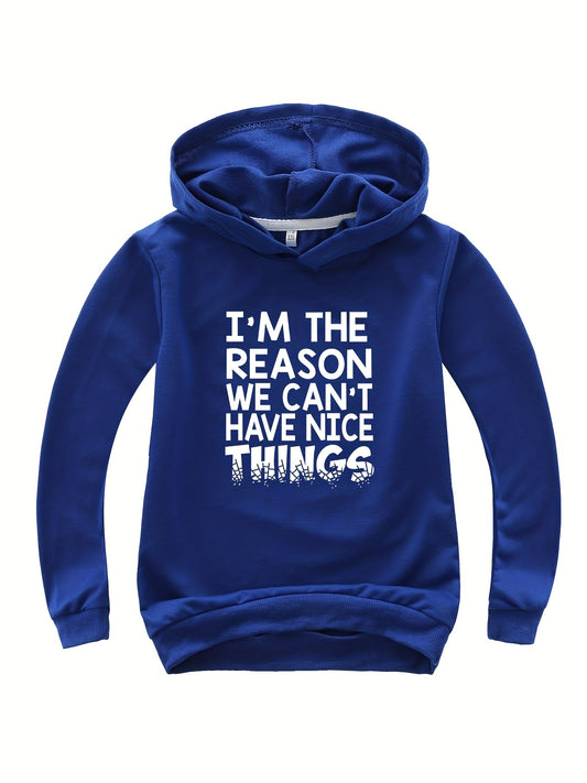 Funny 'We Can't Have Nice Things' Print Hoodie for Boys