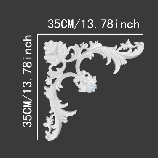 French Corner Flower Ceiling Decoration: PU Line Frame Combination Decor