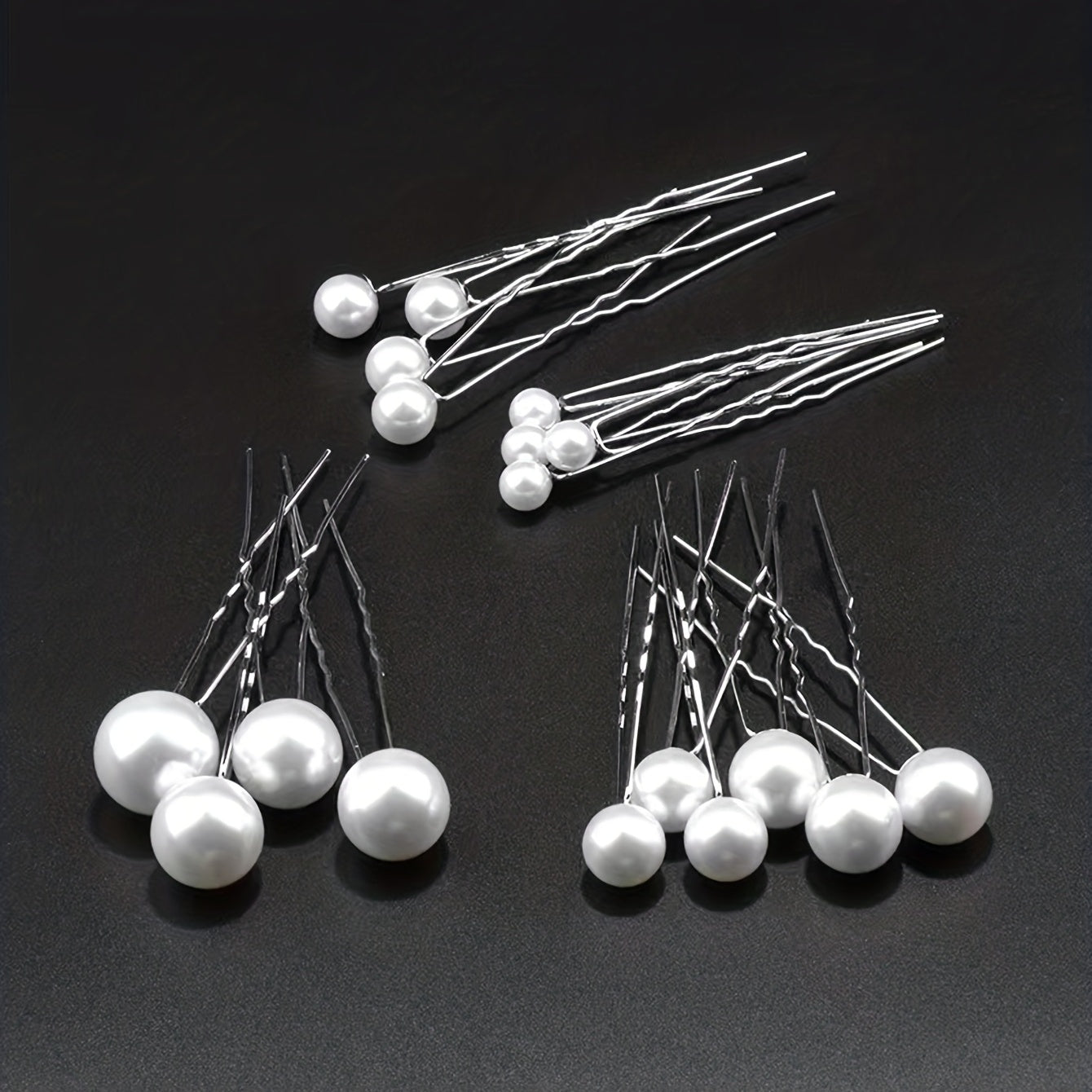 10pcs Faux Pearl Bridal Hair Pin Wedding U-Shaped Hair Fork Women Girls Styling