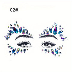 Mermaid Face Gems Music Y2k Jewels Crystals Bindi