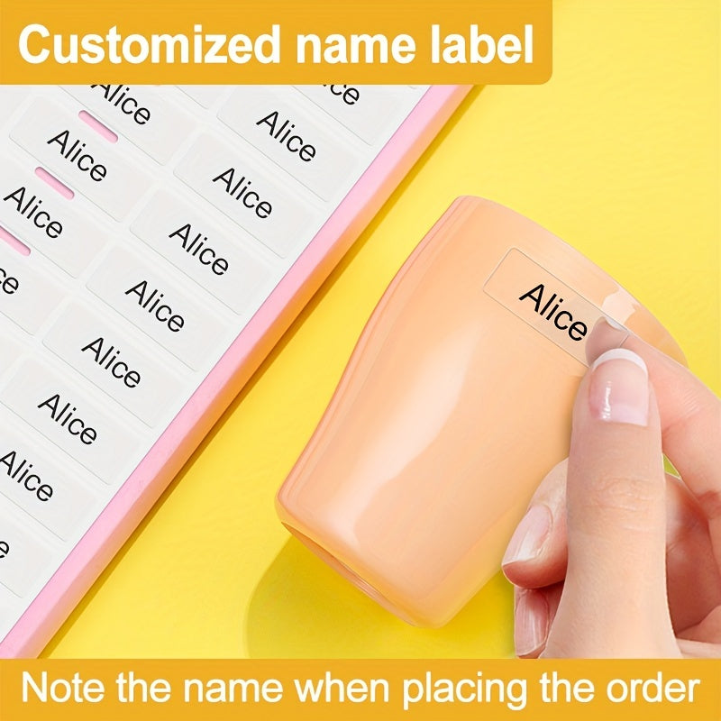 Customized Transparent Name Sticker 3x1 Waterproof Labels Kids Stat