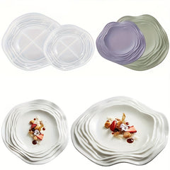 Wave Flower Tray Epoxy Silicone Mold Crystal Drip Plaster Cement Irregular