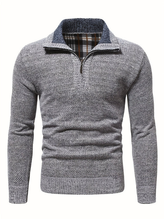Men's High Neck Fleece Pullover Sweater