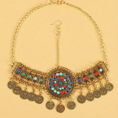 Bohemian Gemstone Head Piece Hair Accessory for Women