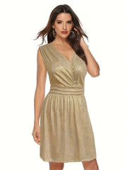  Glitter Ruched Tank Dress