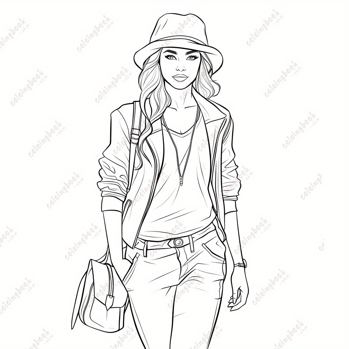 Coloring Book with Storytelling Props for Painting
