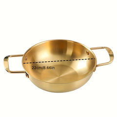 Stainless Steel Noodle Pot for Seafood & Hot Pot, 2 Ear Soup Pot