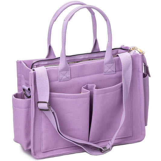 Canvas Mommy Tote Bag Multi-functional & Durable for Work & Travel