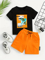 Boys Journey Graphic Tee & Drawstring Shorts Set