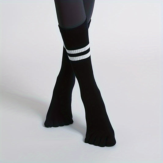 Toe Split Mid Tube Grip Socks Non slip for Yoga Pilates Ballet