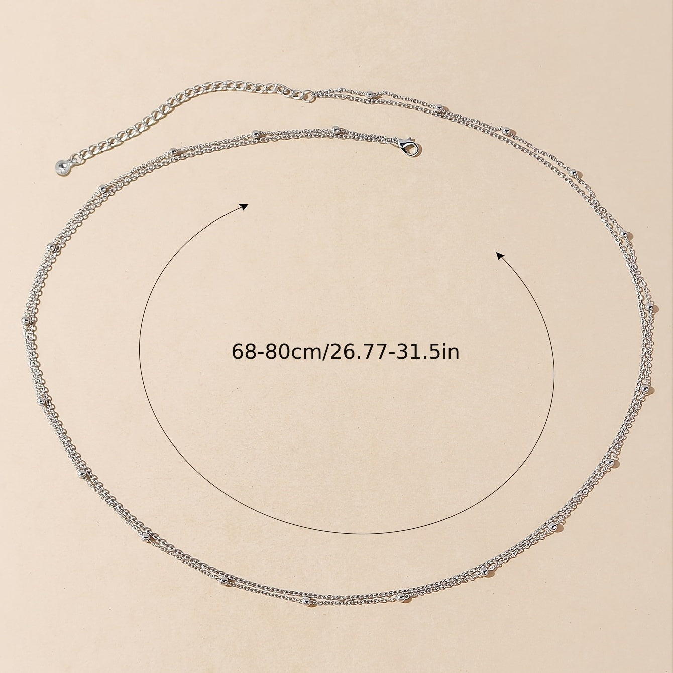 Layered Belly Body Chain Metal Bead Waist Chain Summer Beach Jewelry