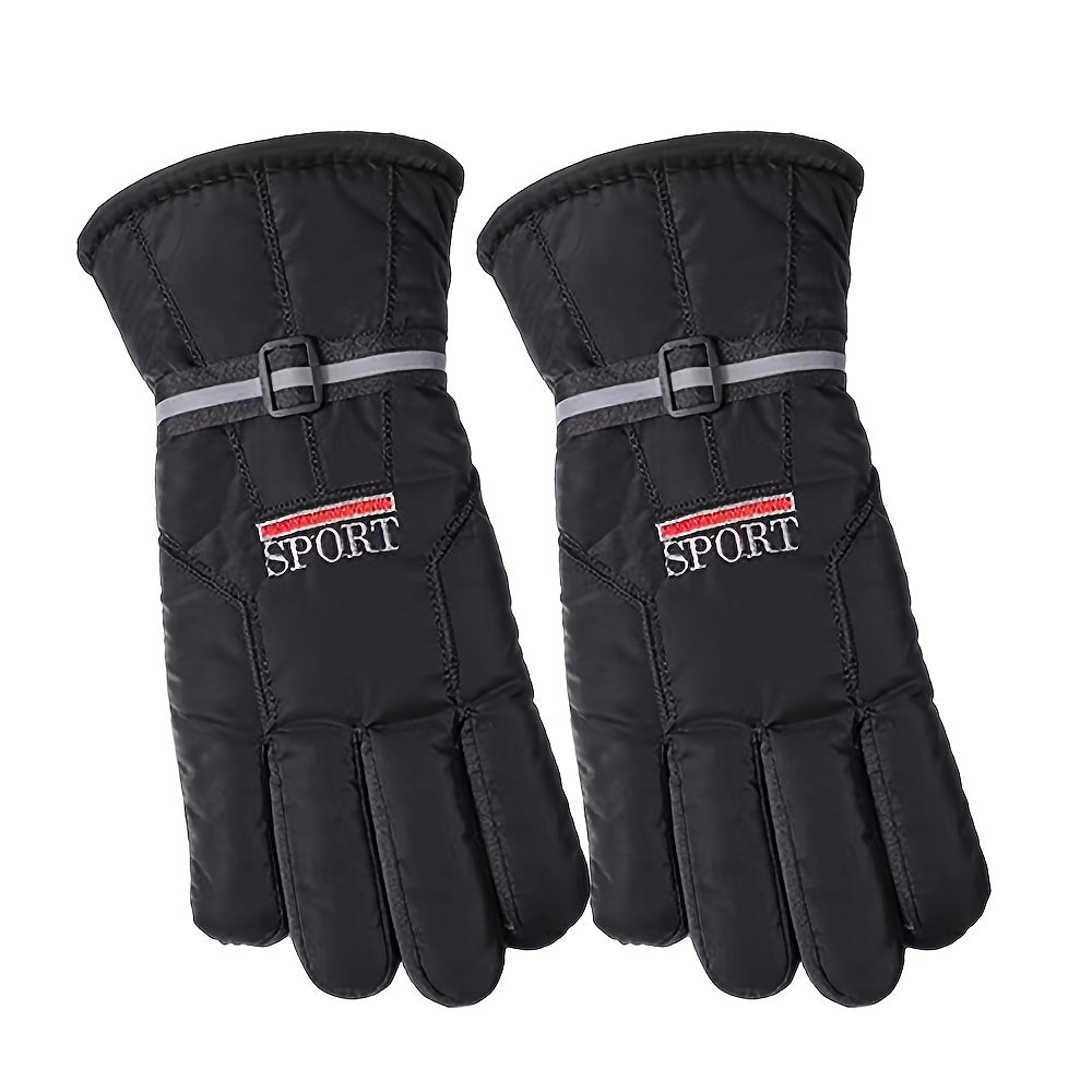 Winter Thermal Touchscreen Full Finger Ski Gloves for Cycling Running Driving