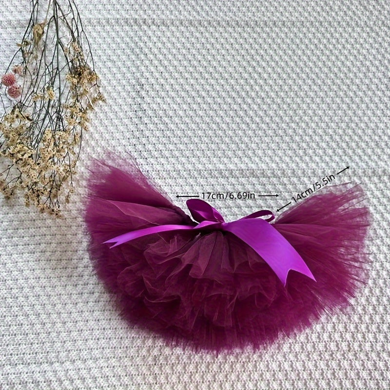 Purple Baby Ballet Tutu Skirt and Headband Set for 0-3 Years