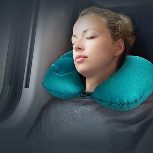 Inflatable Travel Pillow for Neck Support - Perfect for Travel & Office