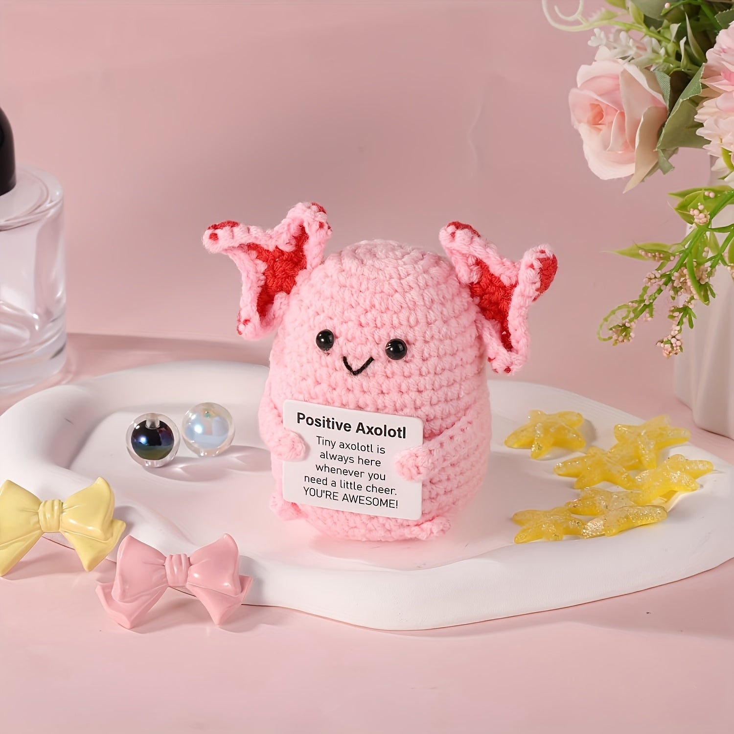54 Inch Axolotl Crochet Creative Kit Soft Doll Mini Axolotl Crochet Toy