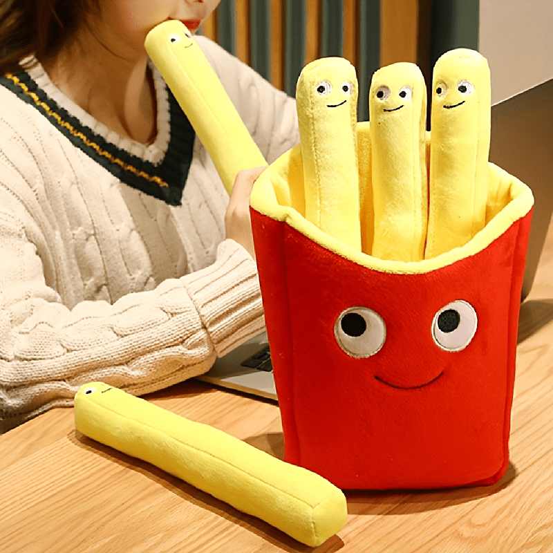 French Fries Plush Stuffed Toy Sofa Pillow Car Accessories
