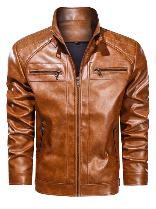 Men's Biker PU Jacket - Stylish and durable outerwear for bikers