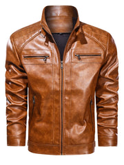 Men's Biker PU Jacket - Stylish and durable outerwear for bikers