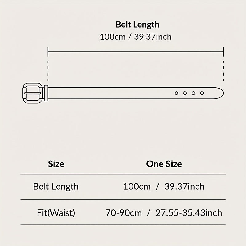 2pcs Rhinestone Buckle Belt Set for Women