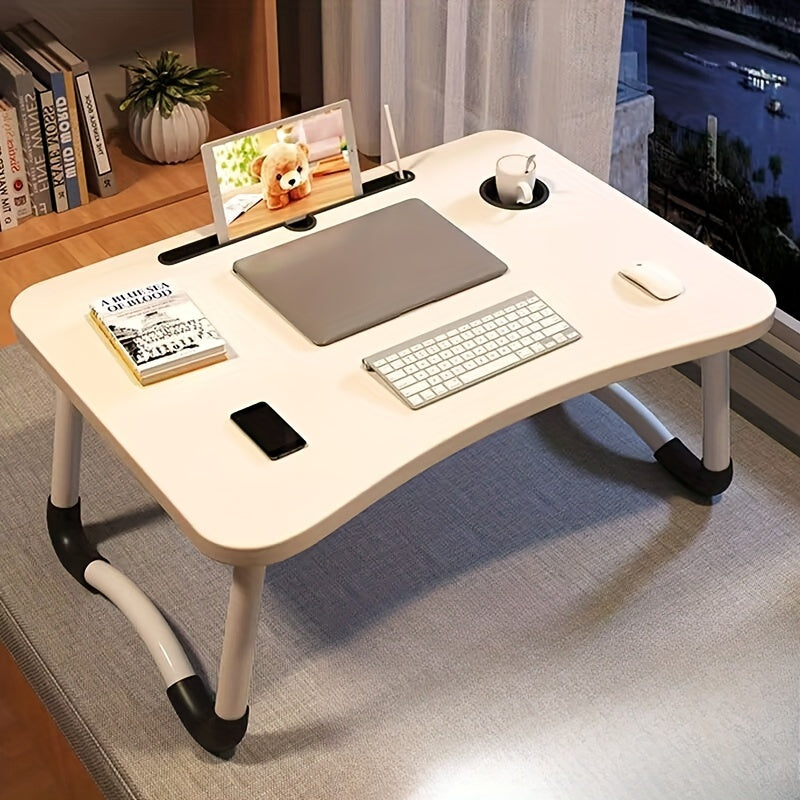 1pc Notebook Computer Desk Bed Lazy Folding Table For Student Dormitory Bedroom