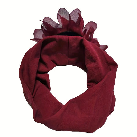 6pcs Kids Chiffon Flower Headscarf Nylon Headband