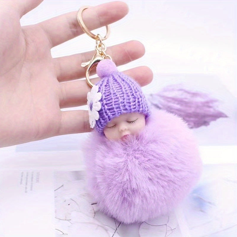 Plush Doll Keychain Hairball Car Pendant Gift Women's Bag Key Chain