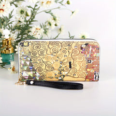 Klimt Symbolist Abstract Pattern Zipper Vintage Clutch Coin Purse