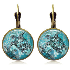 Turtle Pattern Earrings - Unique Toy Gift
